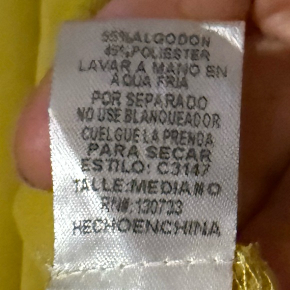 Umgee Mustard yellow semi sheer Tunic with Crochet Detail oversized medium - Picture 7 of 7